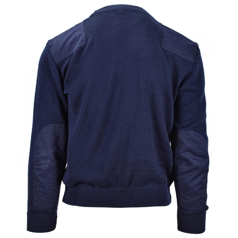 Genuino maglione dell'esercito olandese blu milita