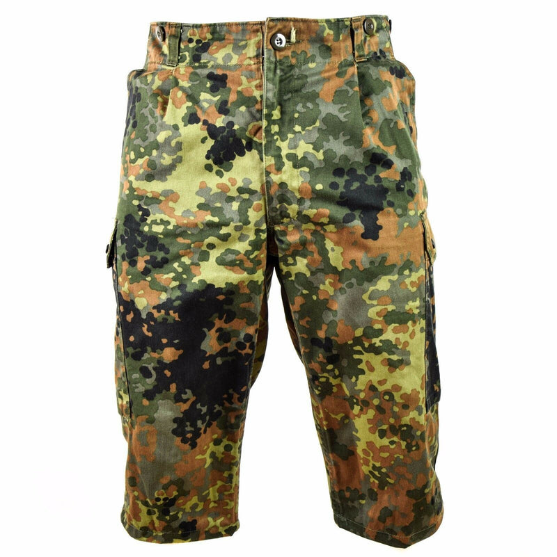 Shorts dell'esercito tedesco originale Field Fiecktarn Bermuda mimetica