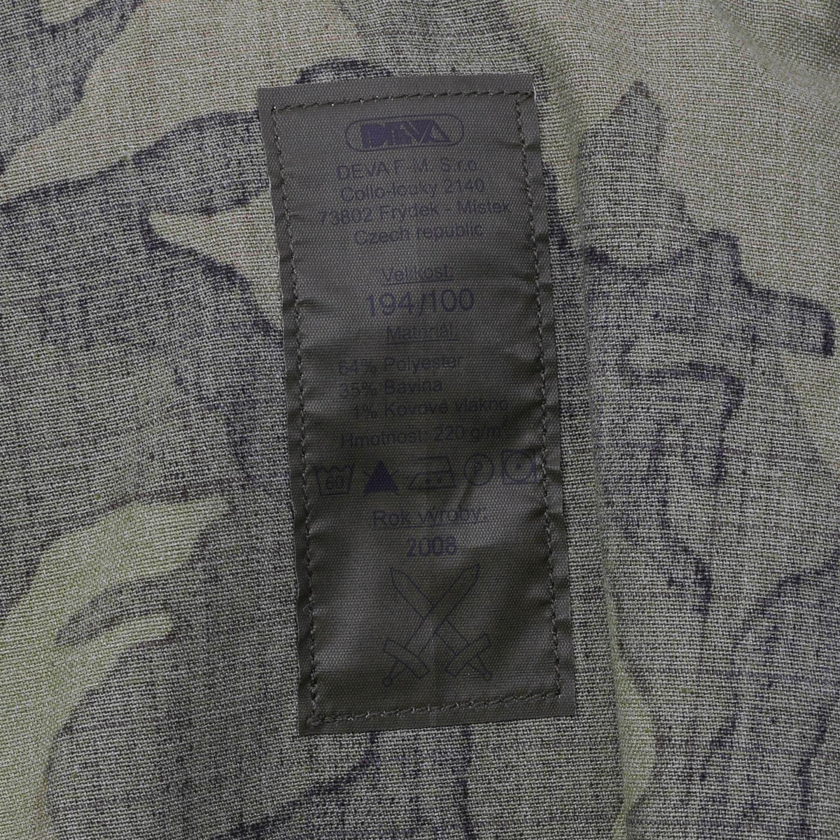 Giacca da campo militare originale ceca in policotone VZ95 mimetico