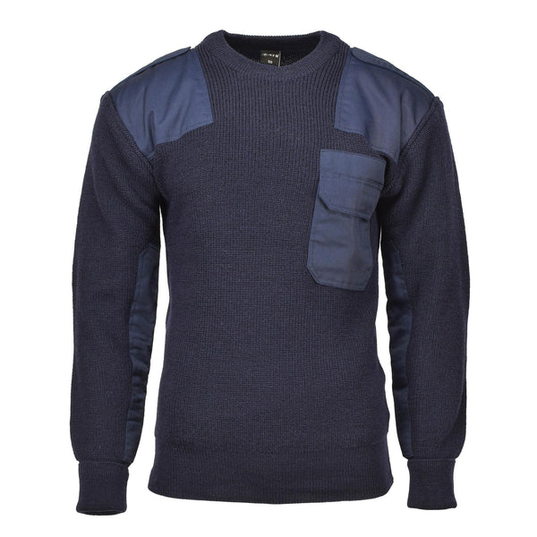 MFH Brand German Army Style Pullover Pullover Commando Jumper Blue Swater traspirante nuovo