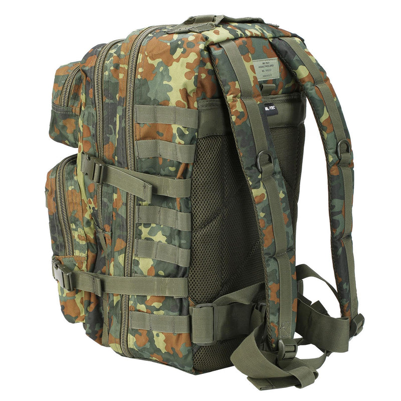 Mil-Tec Assault US ASSAULT Trekking Rucksck Grande zaino 36L Flecktarn Daypack Borsa