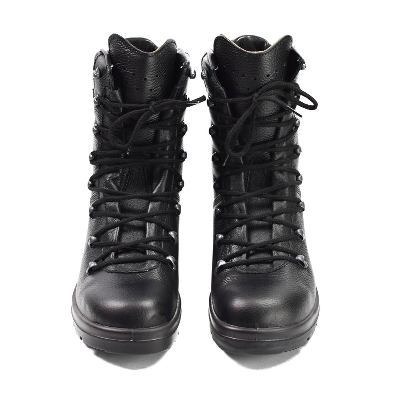 Stivali originali dell'esercito tedesco Black Leather Field BDU Combat BW IMBIETTO MILITARE NUOVO