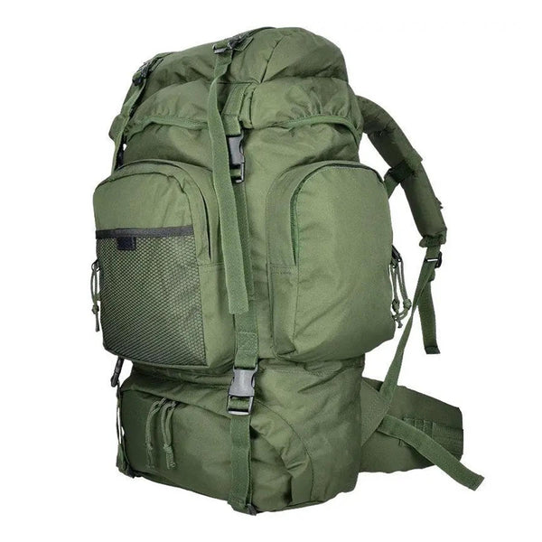 Zaino per escursionismo mil-tec comando 55 litri di copertura impermeabile verde grande daypack