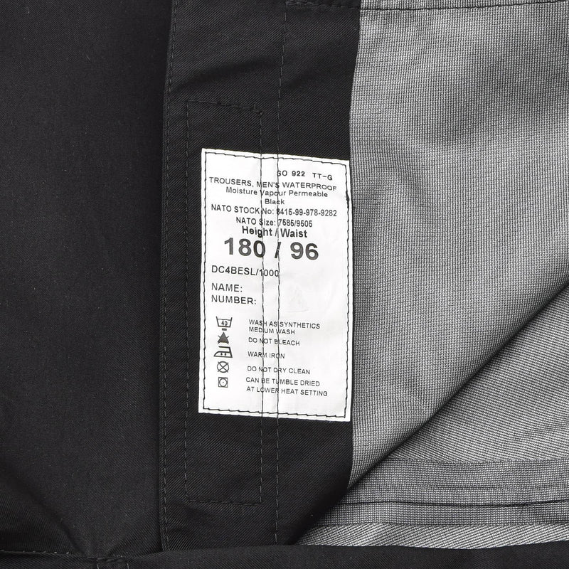 Cantaloni di polizia metropolitana britannici autentici pantaloni da pioggia esterna impermeabili