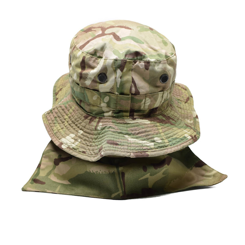 Guido cappello da boscaglia militare britannico mtp mimetico flap collo panama cappello boonie nuovo