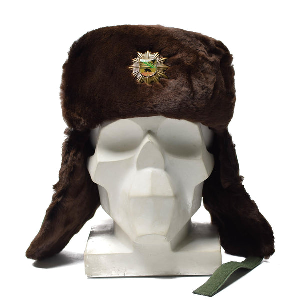 Originale German Police Calda Hat Winter Hat Weather Fuce Furx Furio Ushanka Nuovo