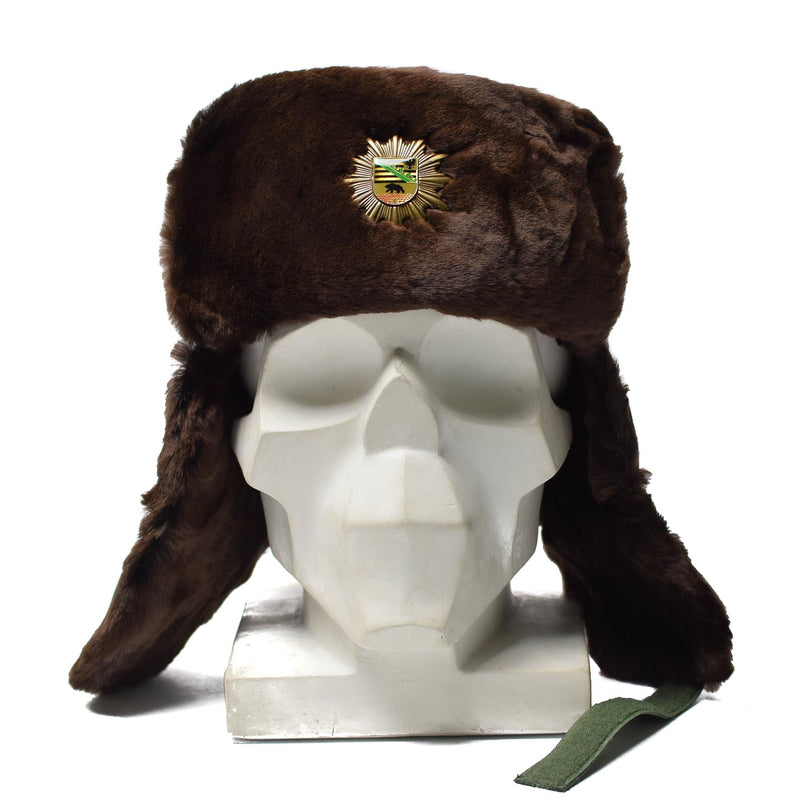 Originale German Police Calda Hat Winter Hat Weather Fuce Furx Furio Ushanka Nuovo