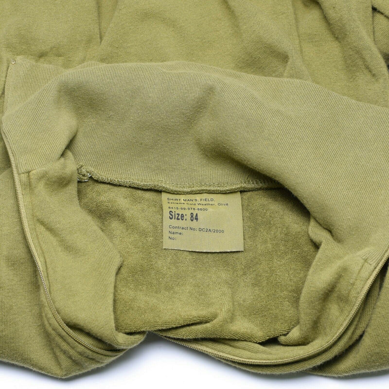 SHIRT TRICOT ORIGIENTE ORIGINALE SCHITTA SCHETTA UNDERSHIRT OD verde termico zippato