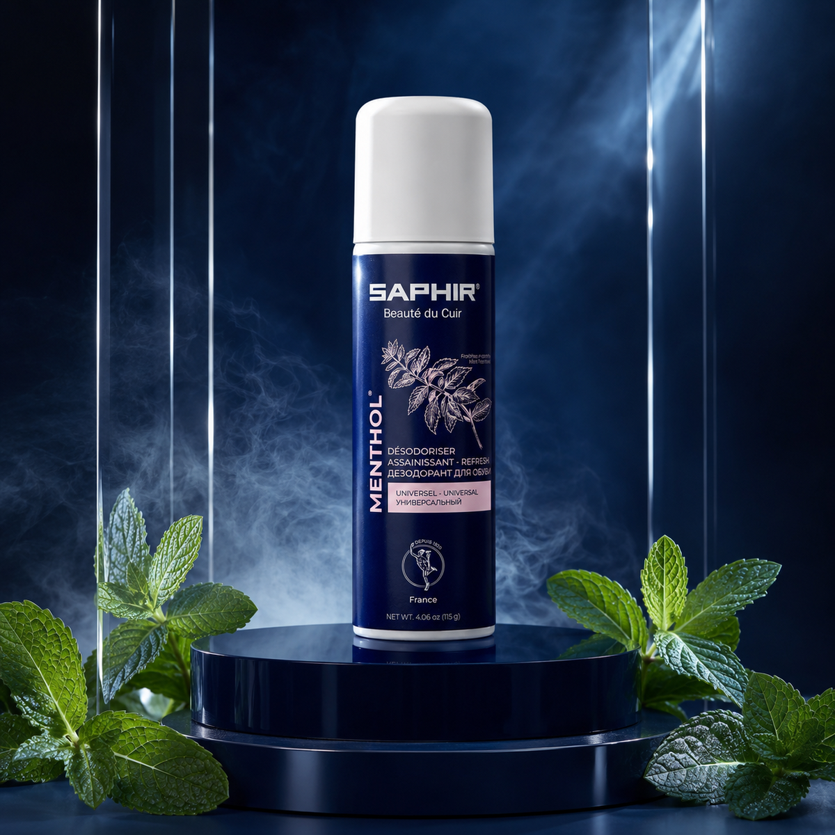 Deodorante spray per scarpe al mentolo Saphir 200 ml Rimuovi odori da tutte le calzature