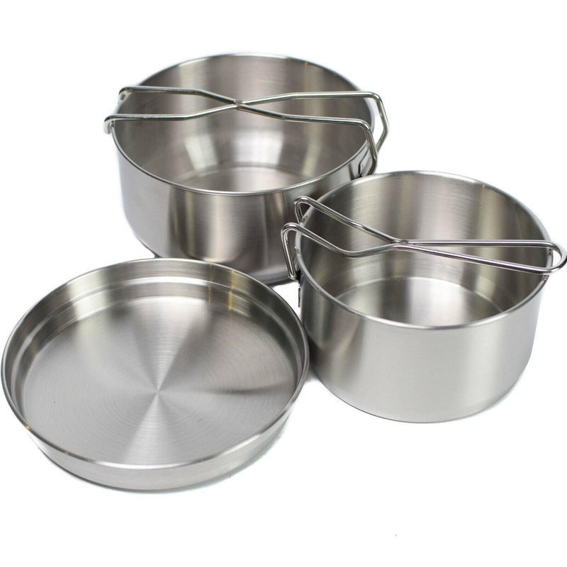 Pentole per cuocin per campeggio bushcraft ceco Ceca pentole per pasticci inossidabile militare 3 parti