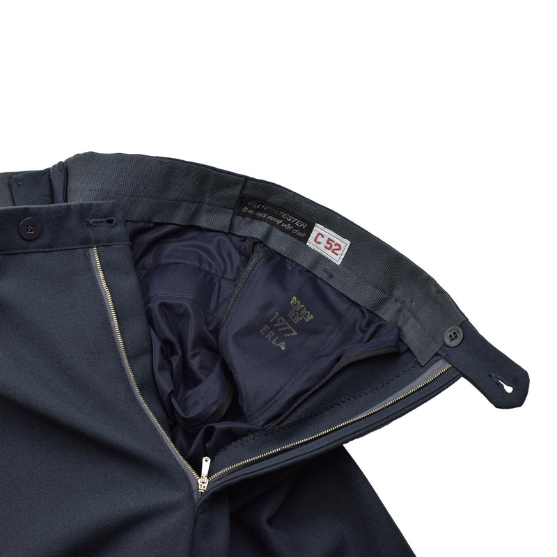 Original Swedish Army Dress Blue Pants Blue Pantaloni formali uniformi di pantaloni zip nuovo