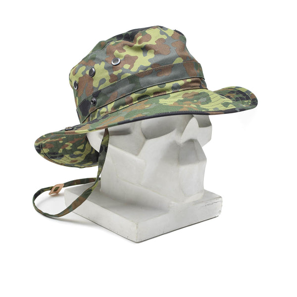 Originale Army German Army Flecktarn Cappello Boonie Camping Hunting Outdoor Summer Cap New