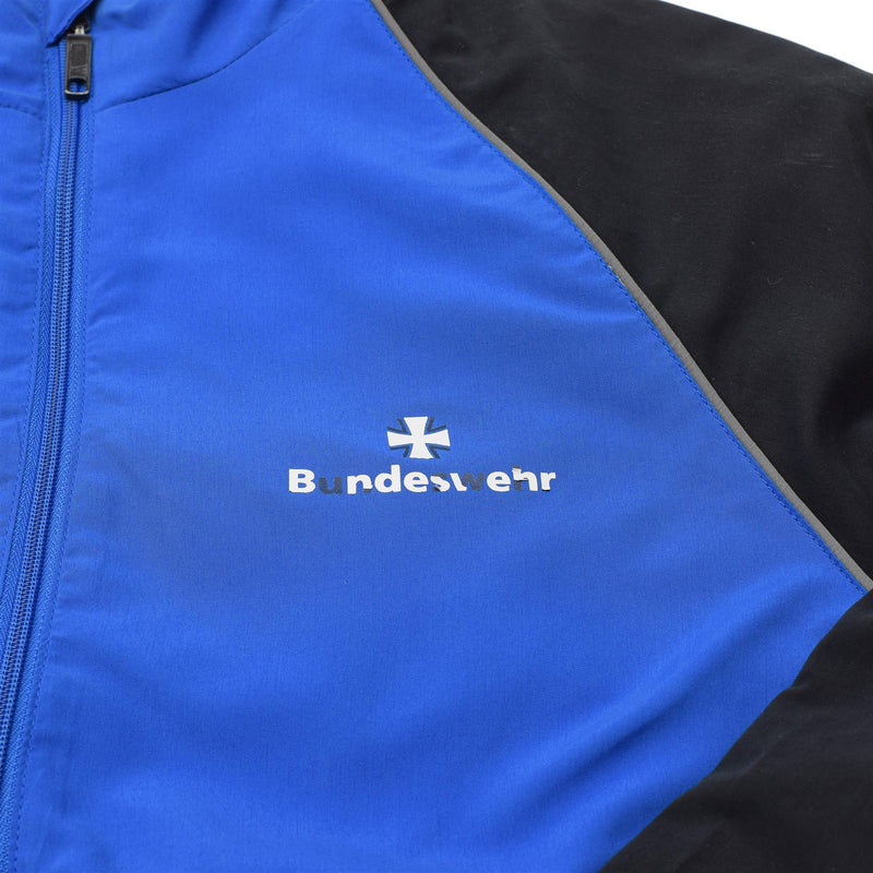 Autentico tuta militare tedesco Bundeswehr camicie da pista camicie sportive blu nero