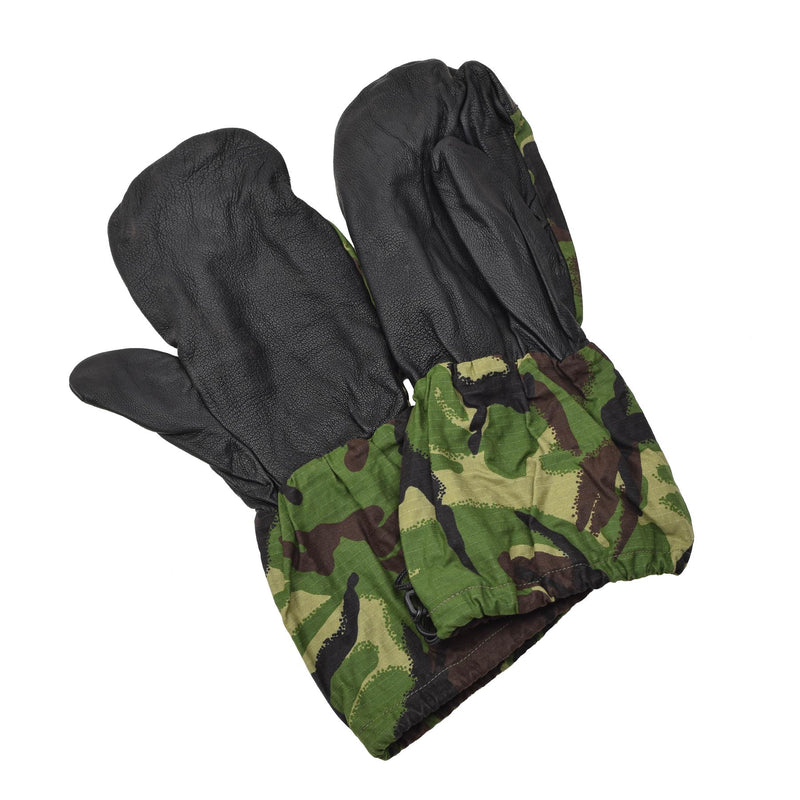 Autentici guanti di palma di pelle militare britannica dpm camuflage guanti ripstop