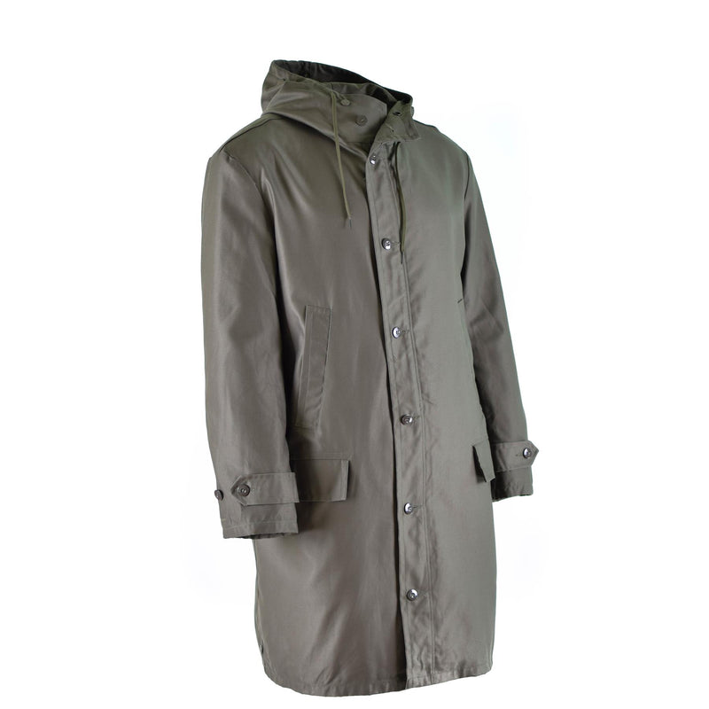 Guida vera Armata tedesca Parka Olive Olive Oversare Overplus Coat Long Od Vintage Nuovo