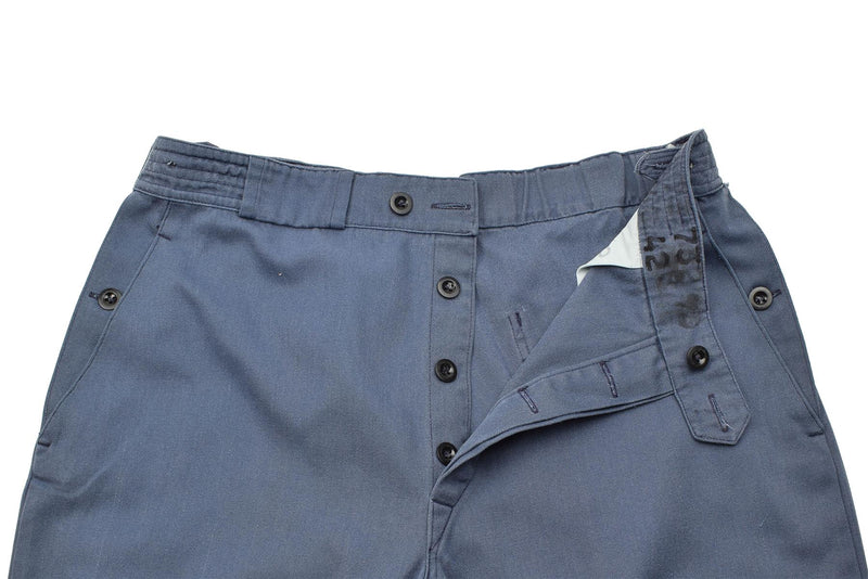 Cantaloni di protezione civile autentici Swiss Blue Pants Combat Svizzera militare usato