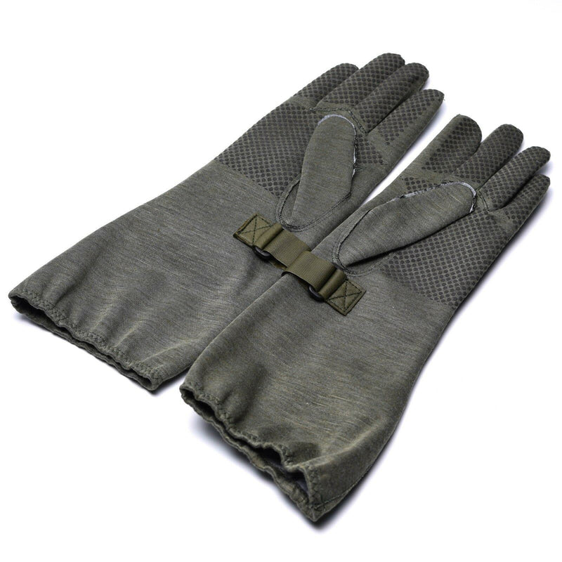 Original Terman Army Nomex PILOT GUOVE CON GRIMPER GRIGIO IMPOSTO MILITARI NUOVO