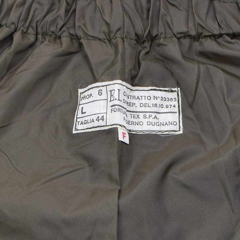 Serviri aria militari italiani italiani pantaloni pioggia pantaloni foderati impermeabili od new