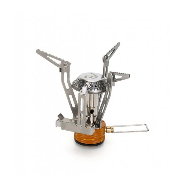 A.Blochl Burner da campeggio portatile Studio pieghevole Piezo Accensione Titanio NUOVO