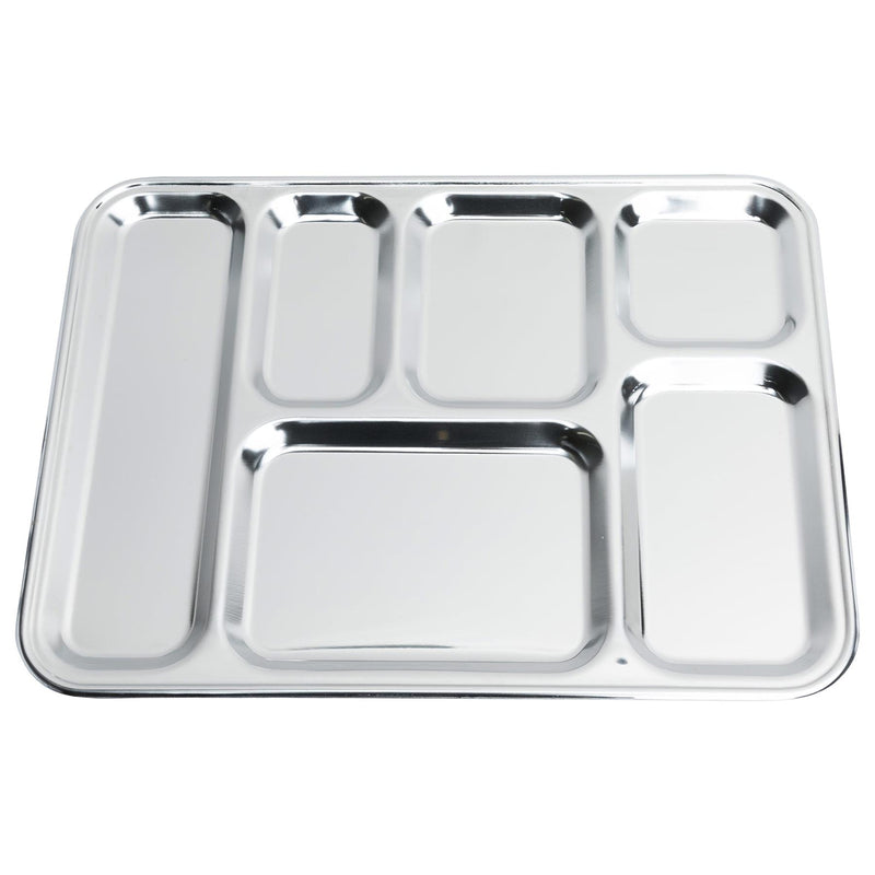 Originale French Military Food Tray inossidabile in acciaio in acciaio Food Sala di Messa di mensa Nuovo