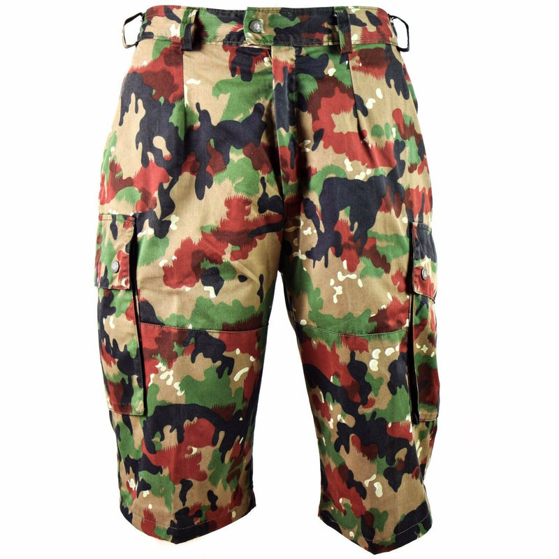 Shorts dell'esercito svizzero originale M83 Field di combattimento Alpenflage Taz 83 Camo Cargo Shorts