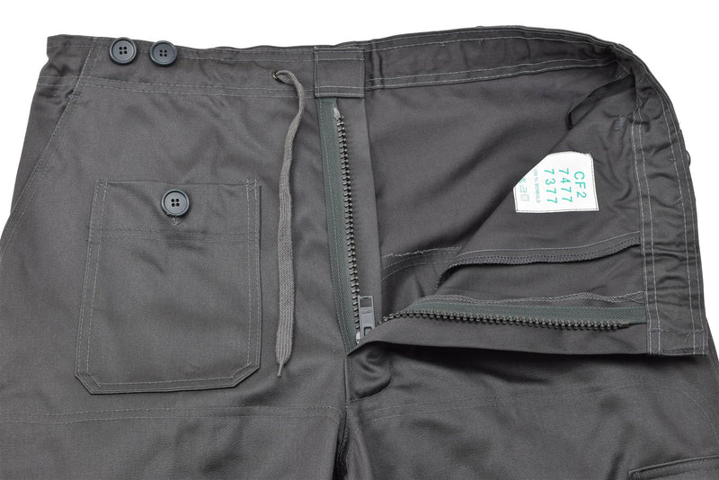 Genuini pantaloni di lavoro grigio dell'esercito m71 genuini pantaloni vintage regolabili nuovi