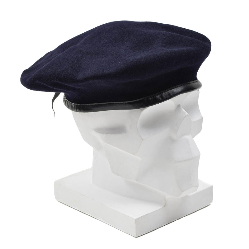 Originale French Army Dark Blue Beret Beret Beret Cap Lightweight Vintage Nuovo
