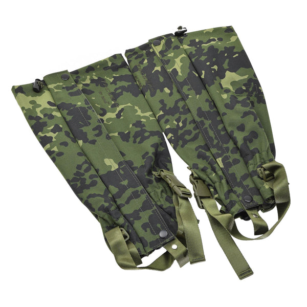 Ghette di gamba di marca tacgear danese m84 mimetico ganci metallici impermeabili nuovi