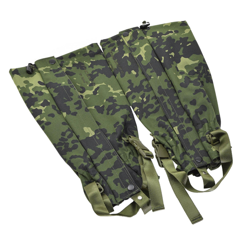 Ghette di gamba di marca tacgear danese m84 mimetico ganci metallici impermeabili nuovi