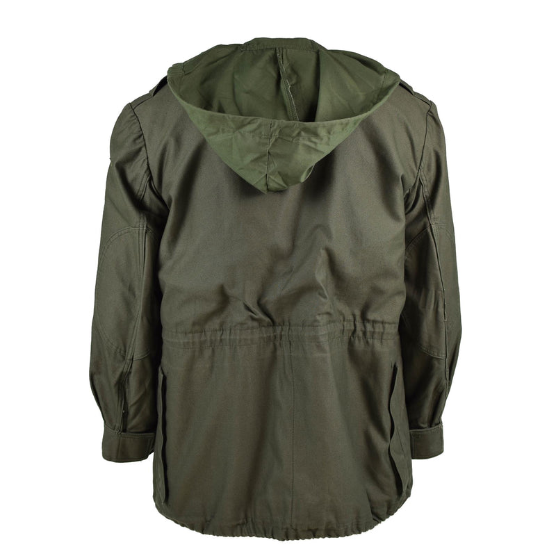 Guida vera campo dell'esercito belga m64 cotone militare impermeabile parka olive nuovo