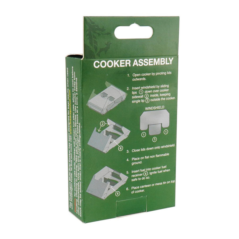 BCB Firedragon pieghevole Cooker pieghevole campeggio escursionistico per esterno combustibile solido