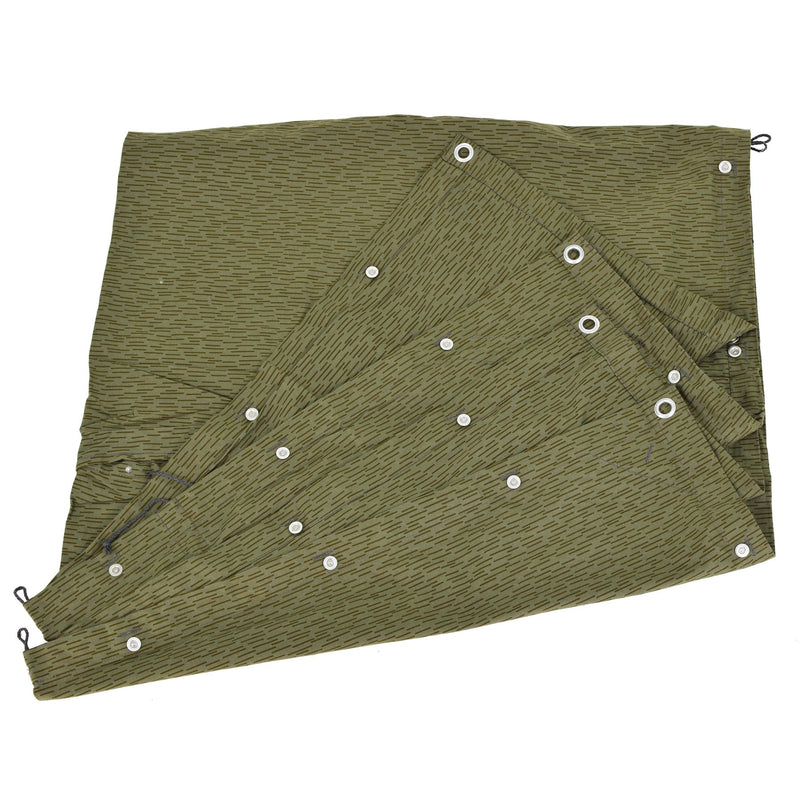 Germania orientale originale NVA Shelter mezza pioggia Pattern Strichtarn Surplus Nuovo