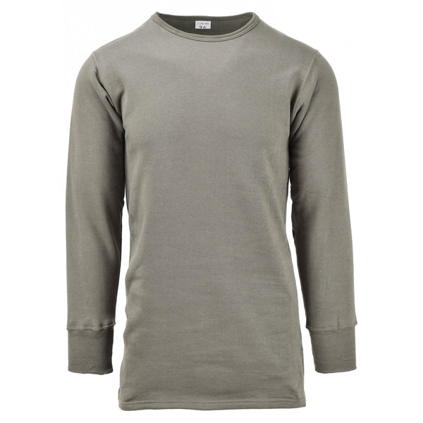 Autentico peluche termico militare francese Shirt Olive Army inverno inverno nuovo