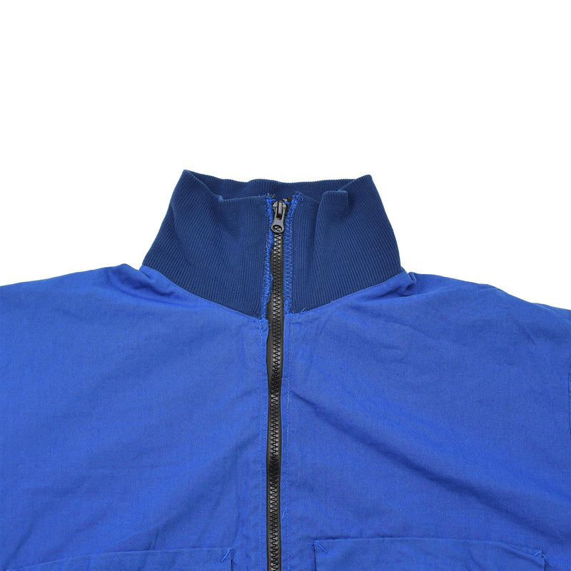 Giacca sportiva militare svedese originale retrò blu sportiva per binari sportivi