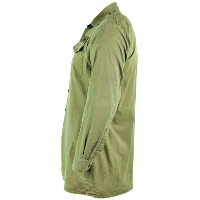 Shirt dell'esercito britannico originale O.D Green Military Service Long Maniche BDU