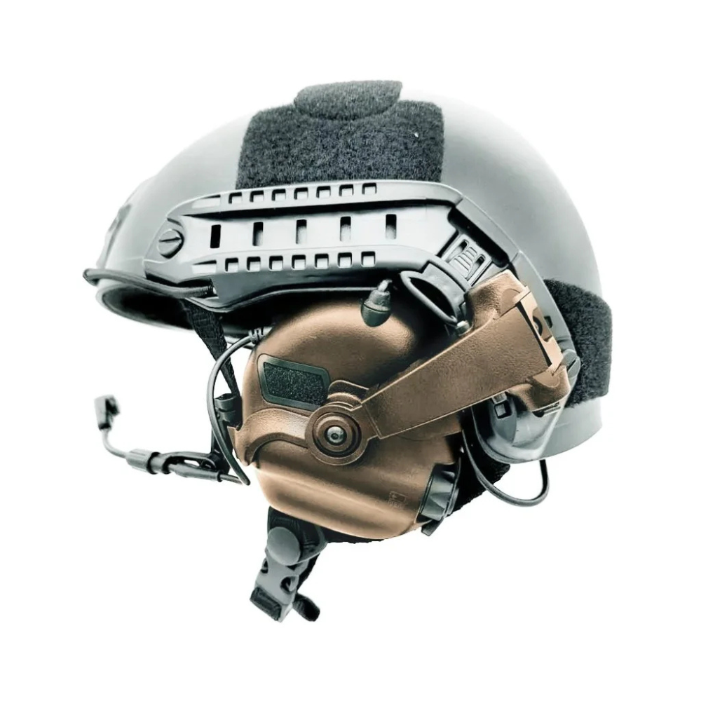 EARMOR M32X PLUS Protezione acustica elettronica Adattatori per binari ARC Coyote Brown