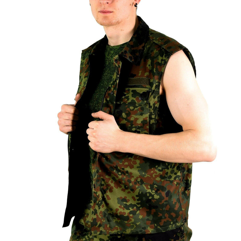 Match dell'esercito tedesco originale zippato flecktarn camo combattimento tattico bw esercito problema
