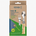 Opinel Picnic+ N°08 Set Posate Coltello Pieghevole Cucchiaio Forchetta Camping Faggio