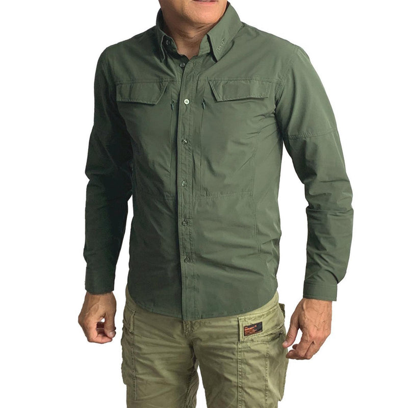 Camicia militare a maniche lunghe texar Slip Dureble Classic Shirts Classic Army