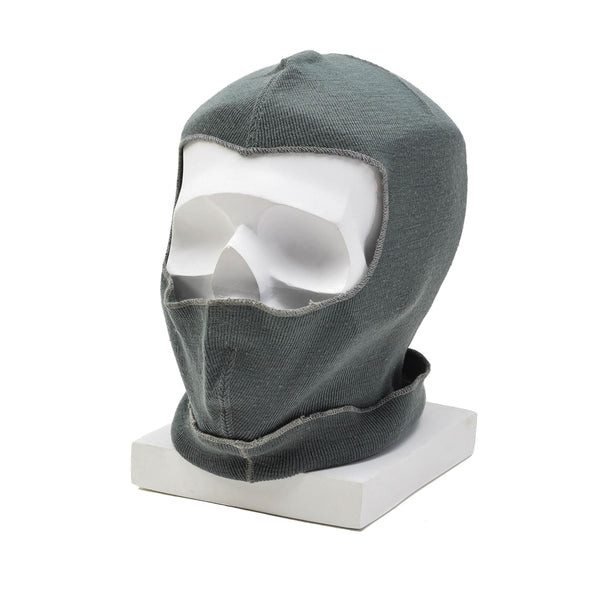 Originale Swiss Military Wool Balaclava Maschera invernale calda leggera Grigio elastico