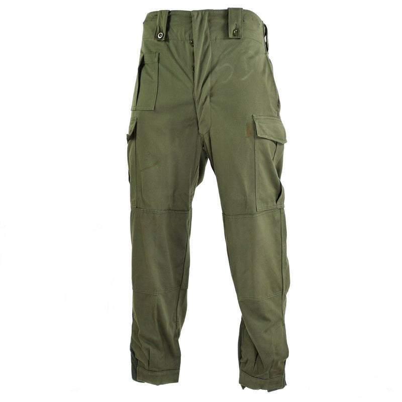 Pantaloni da combattimento sul campo dell'esercito belga originali M65 Pantaloni militari verde oliva surplus