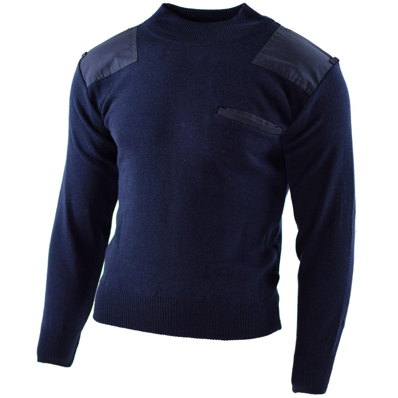 Genuino ufficiale del collo militare per maglione blu.
