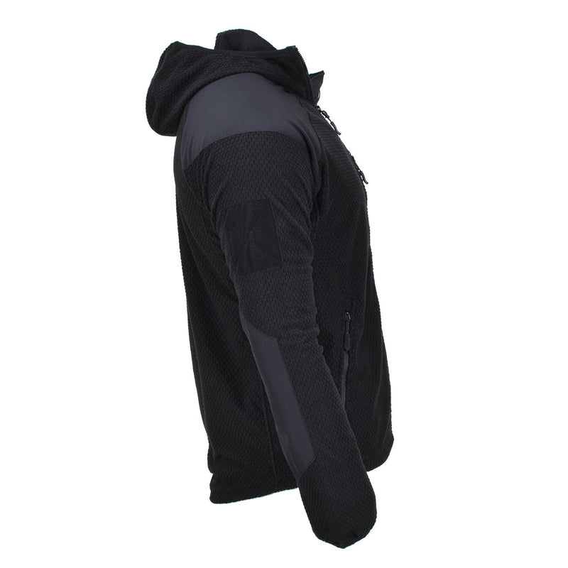 BLOCHL Brand Military Giacca Termica Fleece Cappuccetta Nera rinforzata