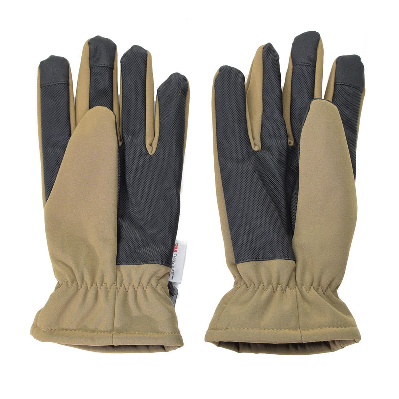 Guanti mil-tec softshell thinsulate ™ rivestimento coyote inverno maschi tattico termico
