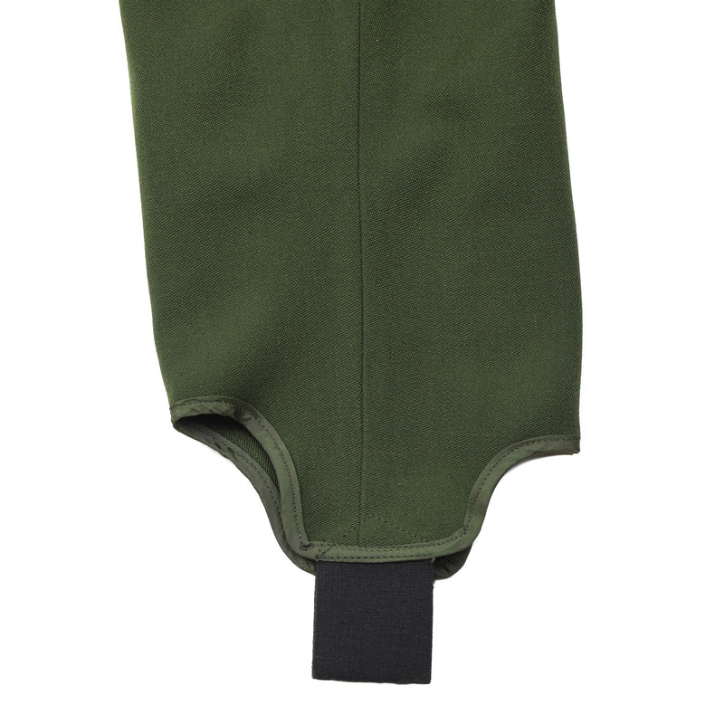 Pantaloni militari svedesi originali pantaloni per palette anteriori a pieghe verdi Nuovi