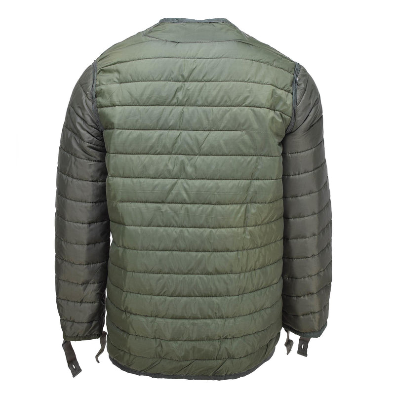 Giacca di rivestimento M65 dell'esercito greco originale trapuntato giacca militare calda fodera verde