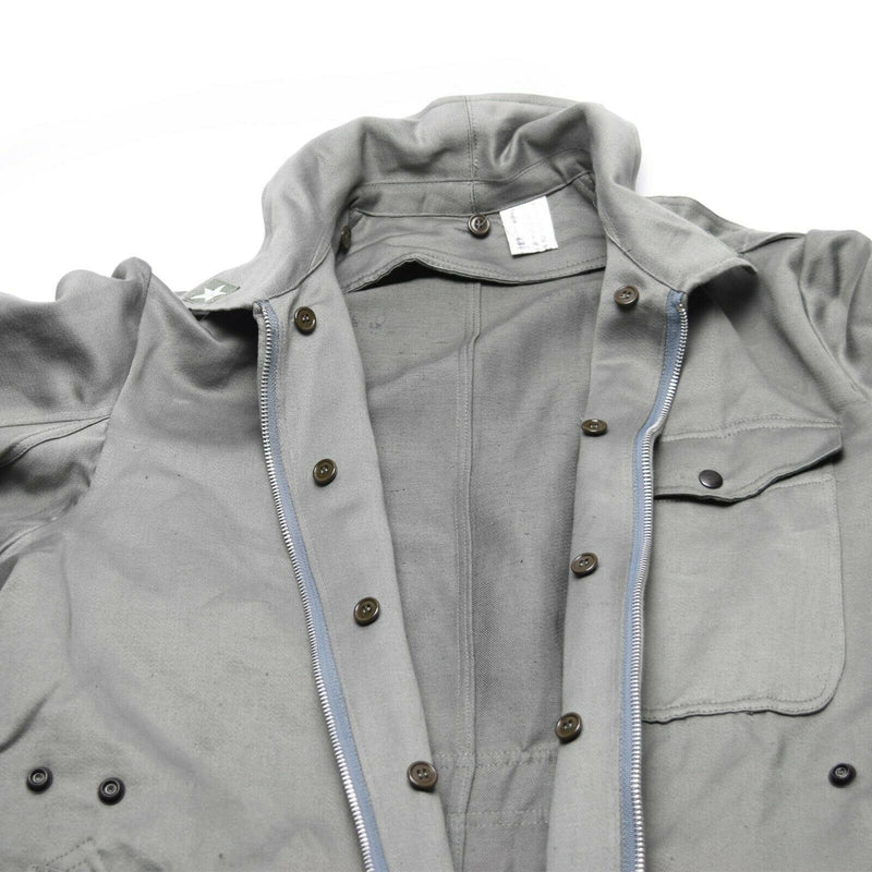 Autentico tuta dell'esercito italiano abito grigio militare per la tuta complessiva con zip-front nuovo