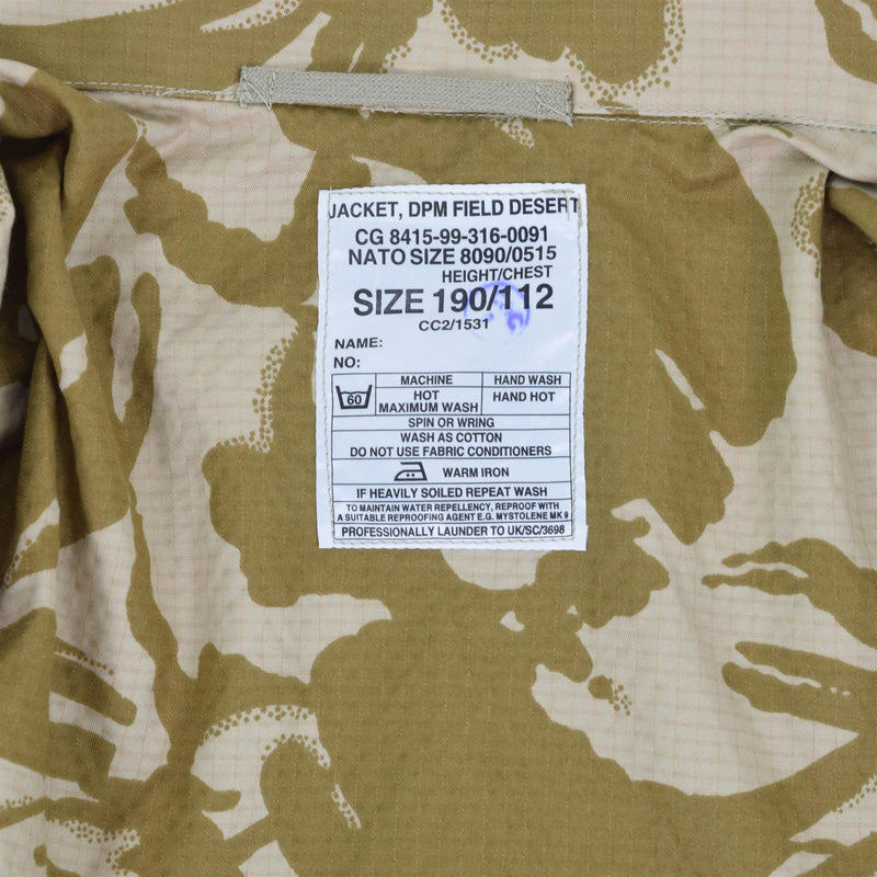 Giacca dell'esercito britannico originale Desert Desert Camo Ripstop Parka Military Nuovo