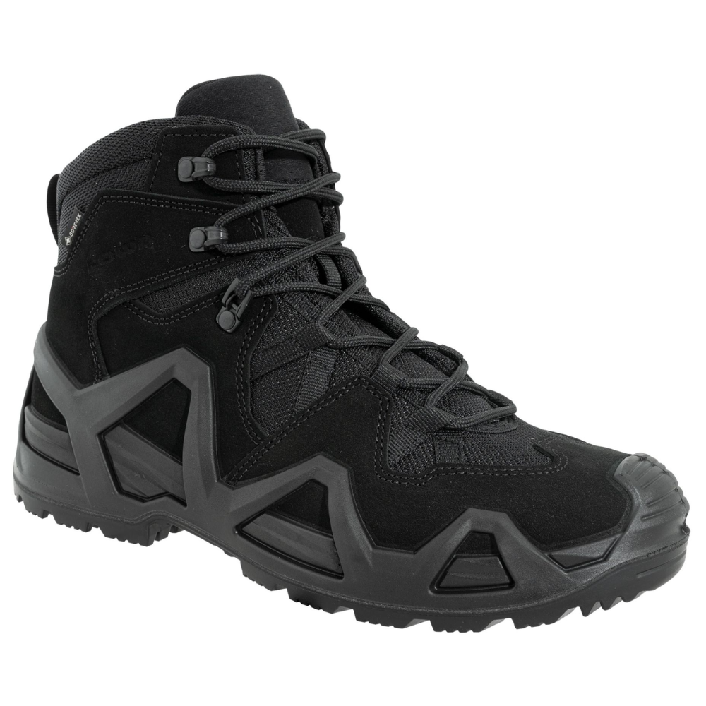 Stivali da combattimento medi LOWA Zephyr MK2 GTX GORE TEX impermeabili resistenti all'abrasione neri