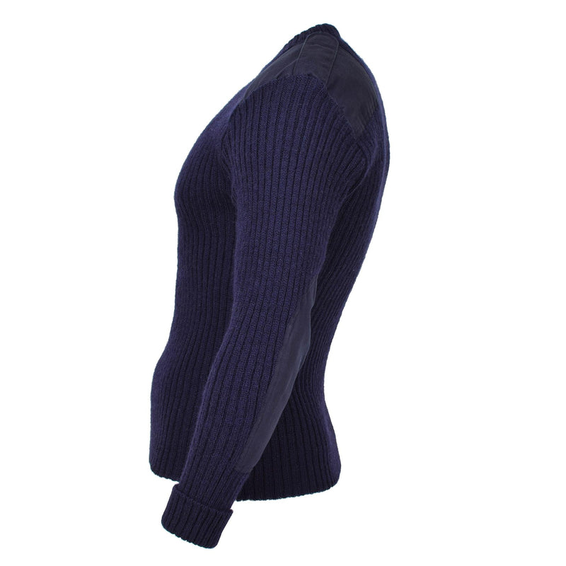 Genuino maglione di maglione per jumper bodywarmer blu blu britannico